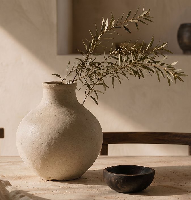 Interior detail with ceramic objects